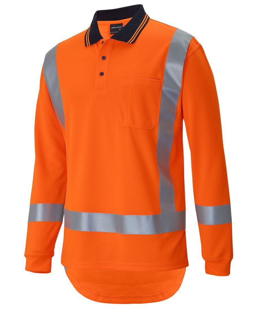 6DTLP JBs HV (D+N) L/S TTMC-W TRAD POLO,Long Sleeve Traffic Management  Designed for traffice management control.  Safety Polo a image 2